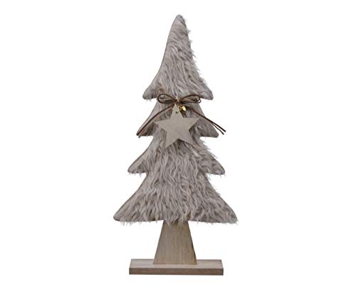 Weihnachtsbaum Christbaum Tannenbaum Dekoration Holz beige H 44 cm von Kaemingk