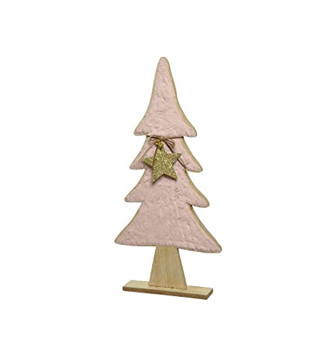 Weihnachtsbaum Christbaum Tannenbaum Dekoration Holz pink H 60 cm von Kaemingk