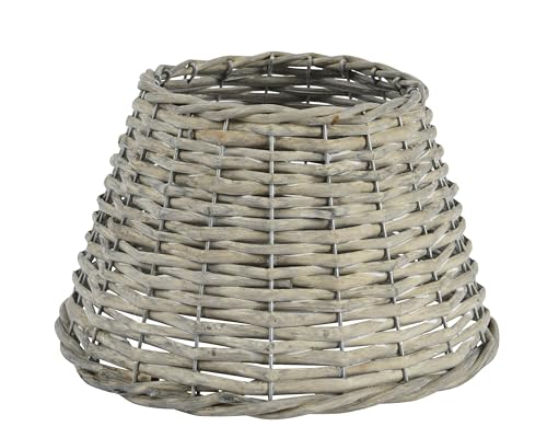 Kaemingk Weihnachtbaumkragen aus Weide, Grau, 25 cm, für kleine Bäume bis 60 cm, Abdeckung für Weihnachtsbaumständer von Kaemingk