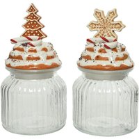 Weihnachtsgefäss glas 11 x 11 x 21 cm Glasgefäß Weihnachtsgefäss glas 11 x 11 x 21 cm Glasgefäß von Kaemingk