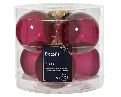 Weihnachtskugel Glas 6cm x 6 Stück - matt & glänzend transparent - Christbaumkugeln Weihnachtsbaumkugeln für Weihnachtsbaum zu Weihnachten - Christbaumschmuck & Weihnachtsbaumschmuck - Granatapfel Weihnachtskugel Glas 6cm x 6 Stück - matt & glänzend transparent - Christbaumkugeln Weihnachtsbaumkugeln für Weihnachtsbaum zu Weihnachten - Christbaumschmuck & Weihnachtsbaumschmuck - Granatapfel von Kaemingk