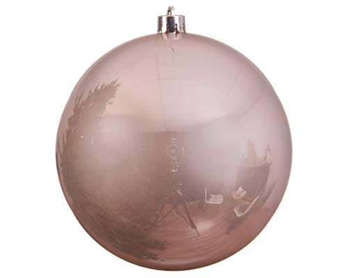 Weihnachtskugeln XXL 14cm Christbaumkugeln bruchsicher rosa Hellrosa zartrosa Rose puderrosa von Christmas Decorations
