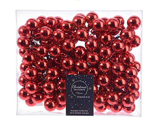 Weihnachtskugeln am Draht Glas 2cm x 144 Stück Spiegelbeeren Mini weihnachtsrot glänzend Weihnachtskugeln am Draht Glas 2cm x 144 Stück Spiegelbeeren Mini weihnachtsrot glänzend von Kaemingk