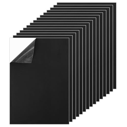 15 Stück Moosgummi Selbstklebend 1mm, E VA Foam Moosgummi Platten, Moosgummi Schwarz Schalldämmung Selbstklebend Filz Selbstklebend 1mm für Möbel, Schmuckkästchen, Bastelarbeiten (21cm*30cm) von Kaempe