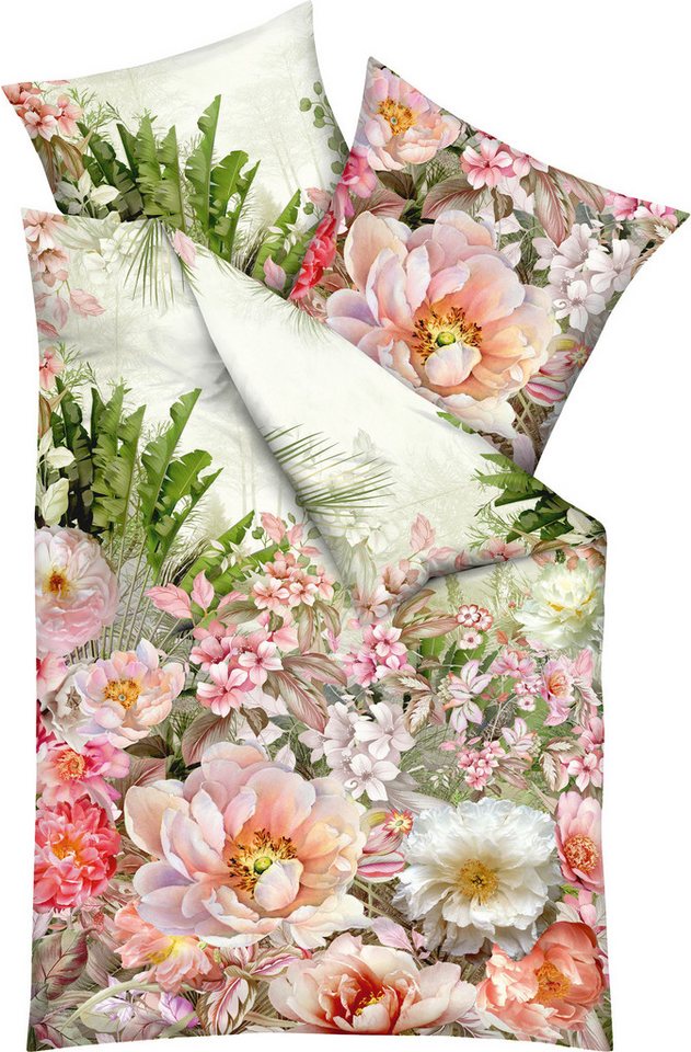 Bettwäsche Bettwäsche "Paradise Valley", Kaeppel, Mako-Satin, 2 teilig, Blumen von Kaeppel