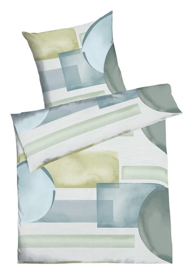 Kaeppel Bettwäsche OSLO, 135 x 200 cm, Blau, Grün, Satin, 2 teilig, mit Reißverschluss Kaeppel Bettwäsche OSLO, 135 x 200 cm, Blau, Grün, Satin, 2 teilig, mit Reißverschluss von Kaeppel