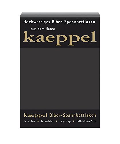 Kaeppel Biber Bettlaken Betttuch 100 x 200 cm Spannbettlaken 14 Farben Uni, Farbe:Anthrazit von Kaeppel