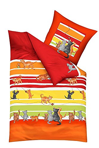 Kaeppel Biber BETTWÄSCHE Kinder Cats Katzen BUNT 135x200cm von Kaeppel