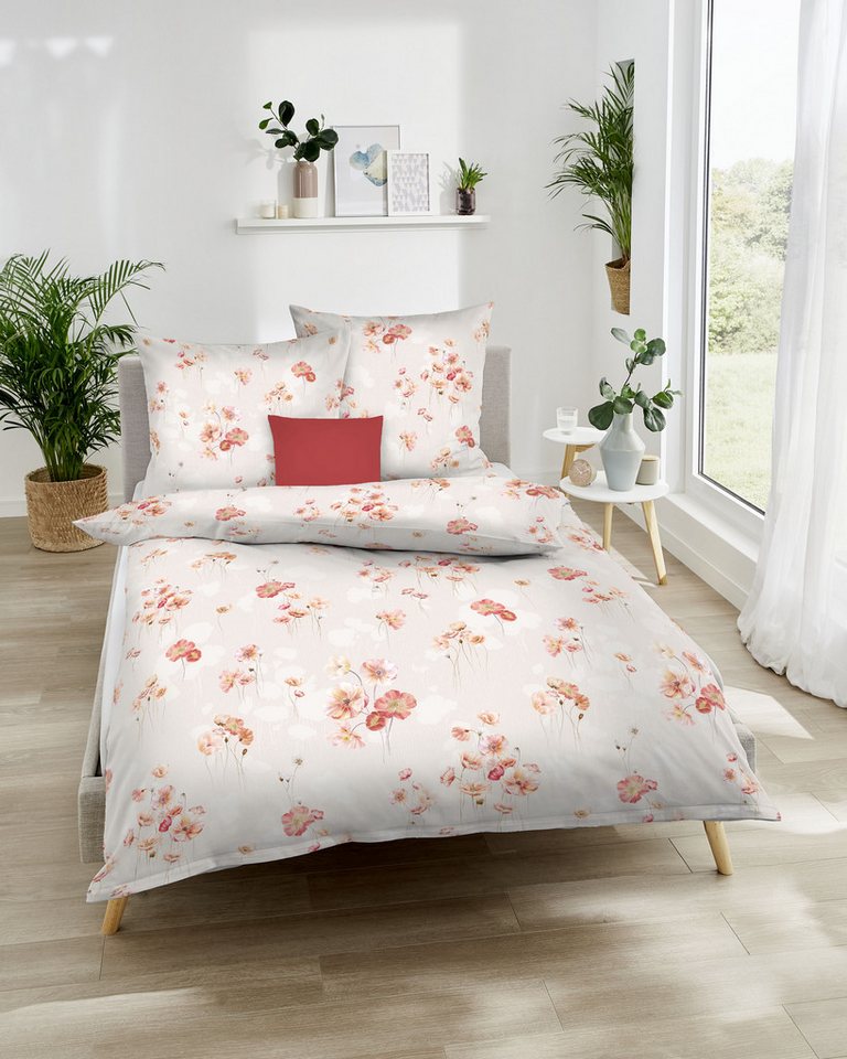 Kaeppel Bettwäsche Delicate Poppies, Interlock-Jersey, 2 teilig, Mit Blumen Kaeppel Bettwäsche Delicate Poppies, Interlock-Jersey, 2 teilig, Mit Blumen von Kaeppel