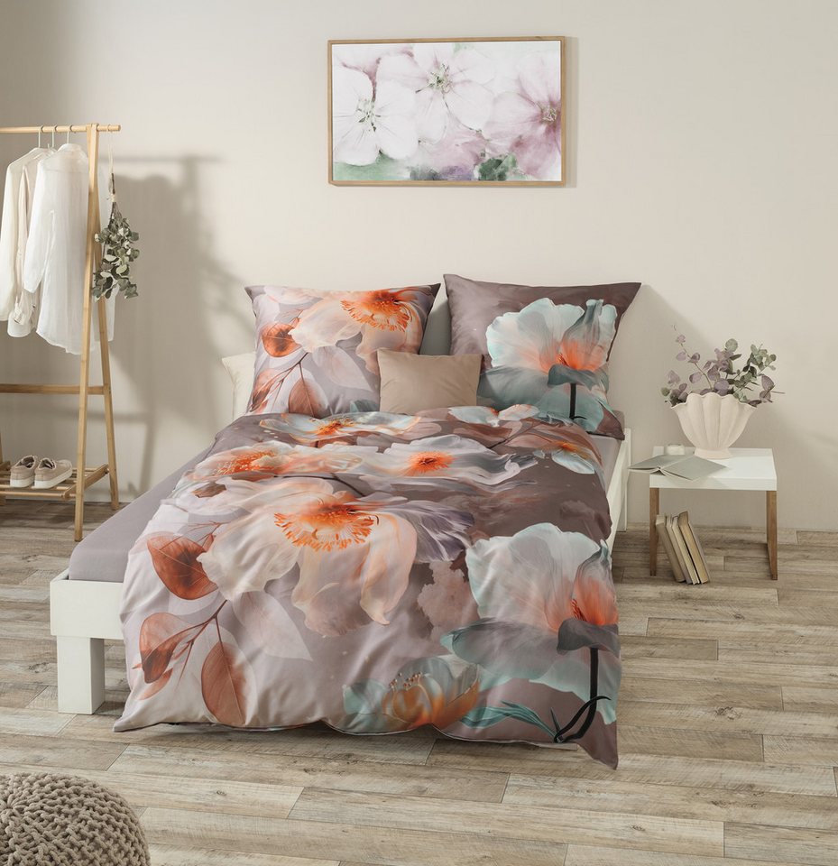 Kaeppel Bettwäsche Mother of Pearl, Mako-Satin, 2 teilig, Mit Blumen Kaeppel Bettwäsche Mother of Pearl, Mako-Satin, 2 teilig, Mit Blumen von Kaeppel
