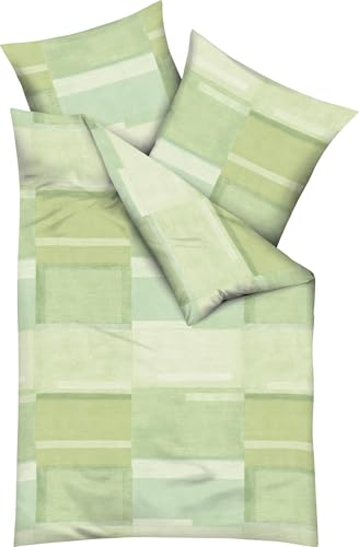 Kaeppel Bettwäsche Status Mako-Satin lind Größe 1x 155x220 cm + 1x 80x80 cm von Kaeppel