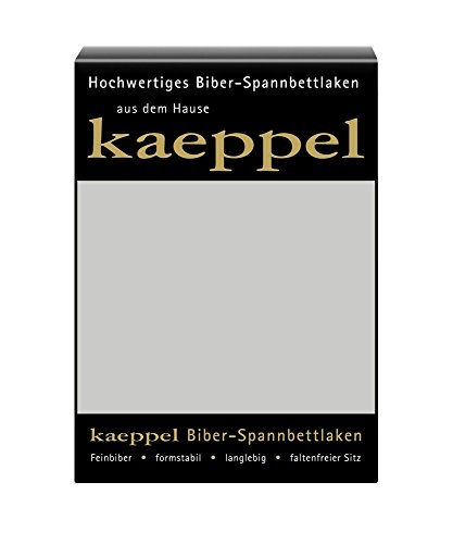 Kaeppel Biber Bettlaken Betttuch 100 x 200 cm Spannbettlaken 14 Farben Uni, Farbe:Silber von Kaeppel