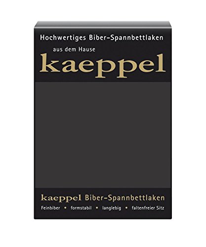 Kaeppel Biber Bettlaken Betttuch 140-160 x 200 cm Spannbettlaken 14 Farben Uni, Farbe:Anthrazit von Kaeppel