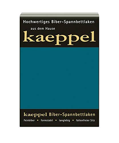 Kaeppel Biber Bettlaken Betttuch 180-200x200 cm Spannbettlaken 14 Farben Uni Öko, Farbe:Smaragd von Kaeppel