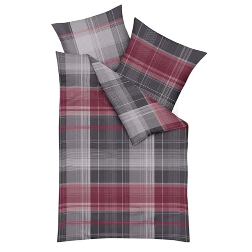 Kaeppel Biber Bettwäsche Tonight anthrazit 1 Bettbezug 135 x 200 cm + 1 Kissenbezug 80 x 80 cm von Kaeppel