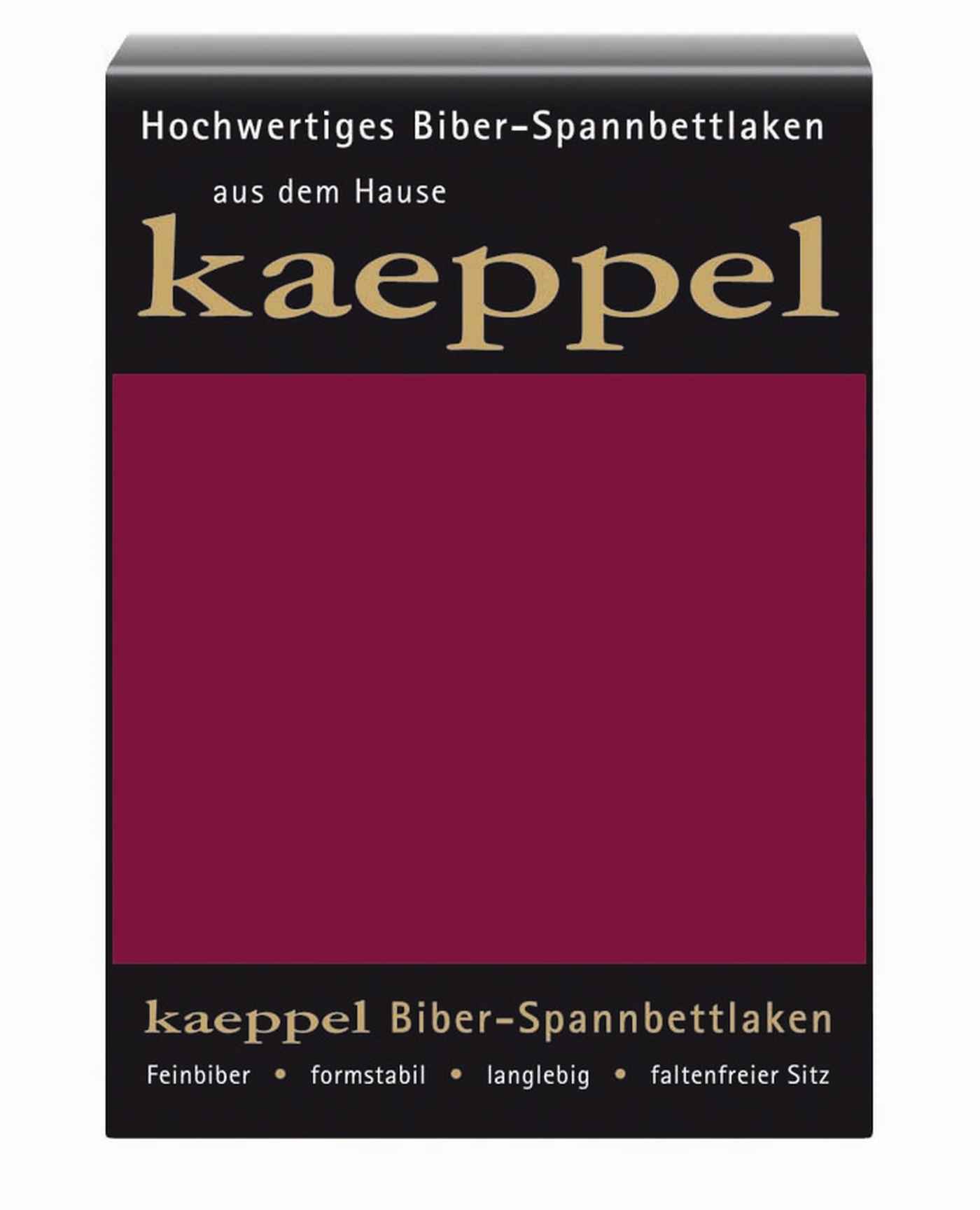 Kaeppel Biber Spannbettlaken Einfarbig Bordeaux 180x200 cm - 200x200 cm von Kaeppel