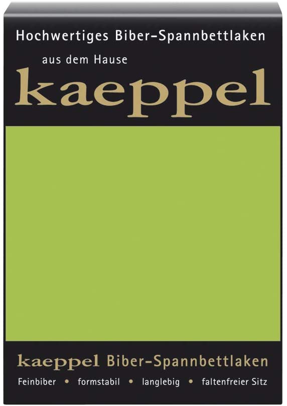 Kaeppel Biber Spannbettlaken Einfarbig Kiwi 140x200 cm - 160x200 cm von Kaeppel
