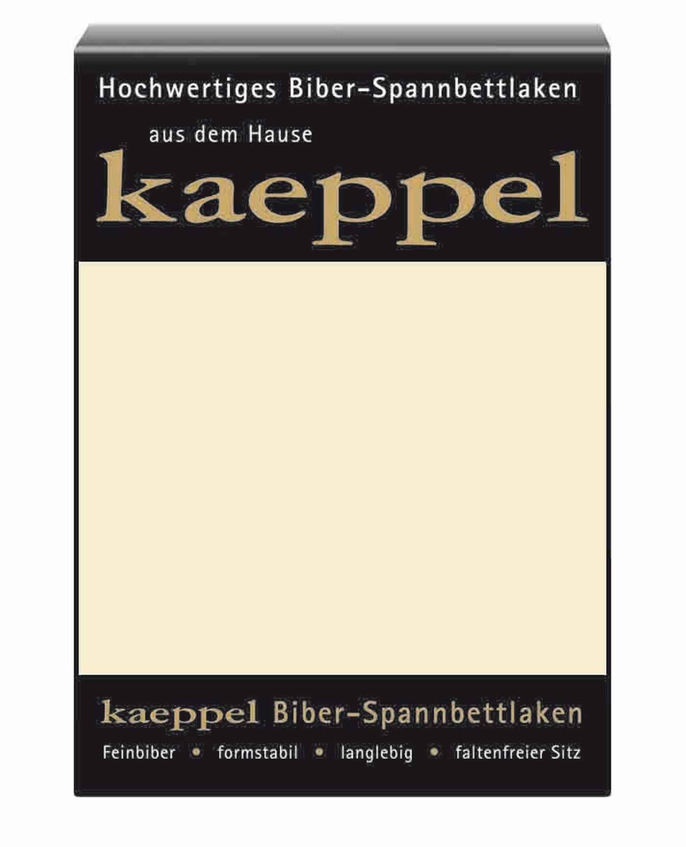 Kaeppel Biber Spannbettlaken Einfarbig Leinen 180x200 cm - 200x200 cm von Kaeppel