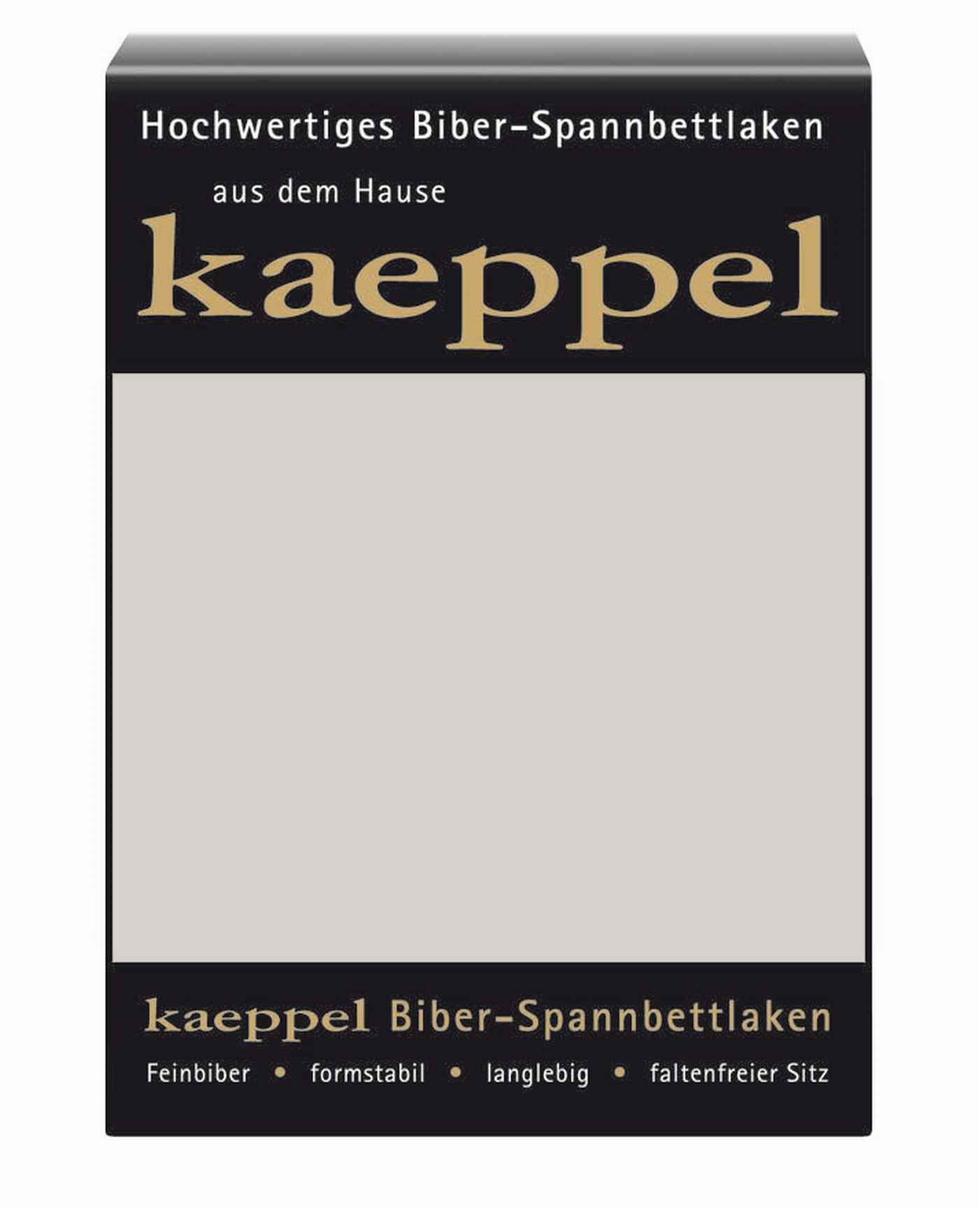 Kaeppel Biber Spannbettlaken Einfarbig Silber 180x200 cm - 200x200 cm von Kaeppel