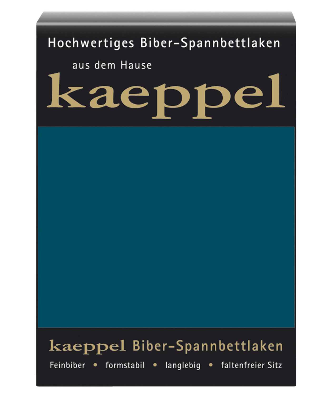 Kaeppel Biber Spannbettlaken Einfarbig Smaragd 140x200 cm - 160x200 cm von Kaeppel