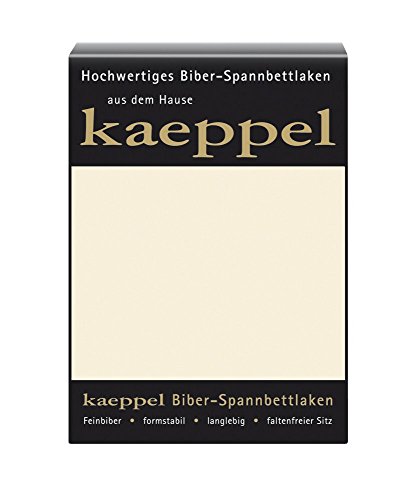 Kaeppel Biber Bettlaken Betttuch 180-200x200 cm Spannbettlaken 14 Farben Uni Öko, Farbe:Leinen von Kaeppel