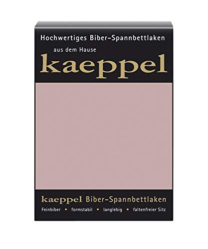 Kaeppel Biber Bettlaken Betttuch 140-160 x 200 cm Spannbettlaken 14 Farben Uni, Farbe:Rosé von Kaeppel