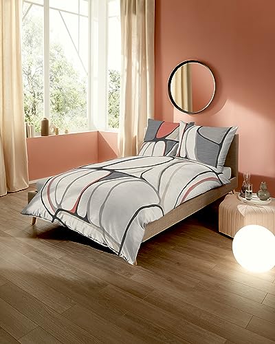 Kaeppel Original Bettwäsche mit zeitlos modischen Motiven, Verschiedene Modelle und Qualitäten zur Auswahl (Opalith Natur, Einzelbett 140x200 | 70x90) von Kaeppel