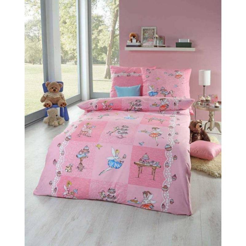 Kaeppel Renforcé Kinder Bettwäsche Fee Cupcake Rosa 100x135 cm von Kaeppel