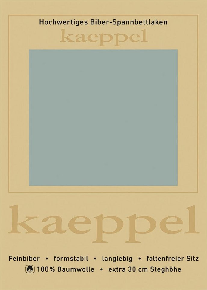Kaeppel Spannbettlaken Spannbettlaken Biber, Biber, Gummizug: rundum, (1 Stück), 100% Baumwolle, kuschelig weich ideal für Winter von Kaeppel