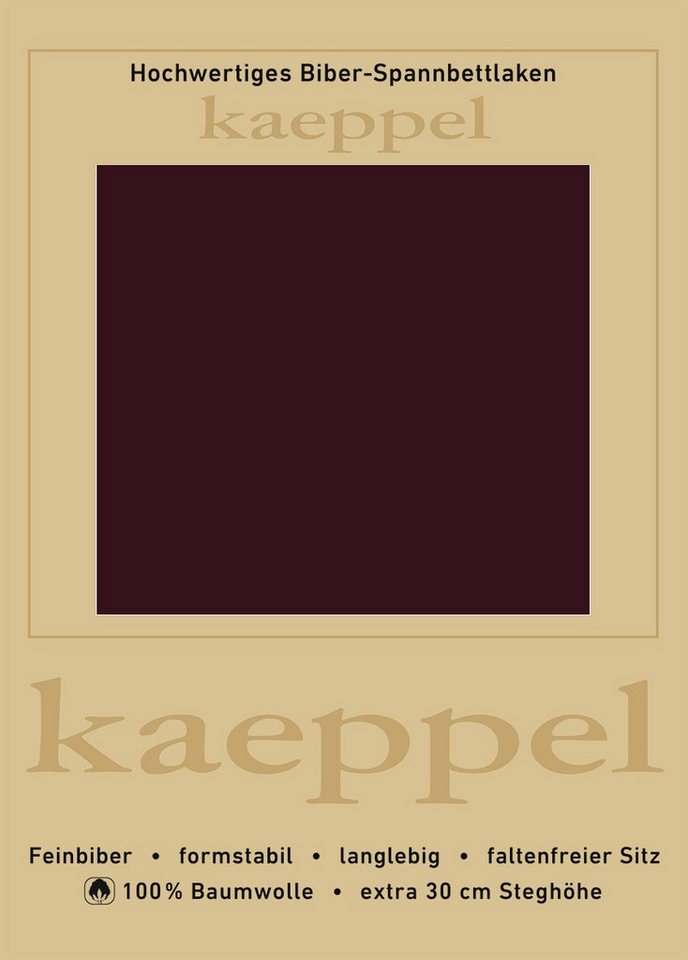 Kaeppel Spannbettlaken Spannbettlaken Biber, Biber, Gummizug: rundum, (1 Stück), 100% Baumwolle, kuschelig weich ideal für Winter von Kaeppel
