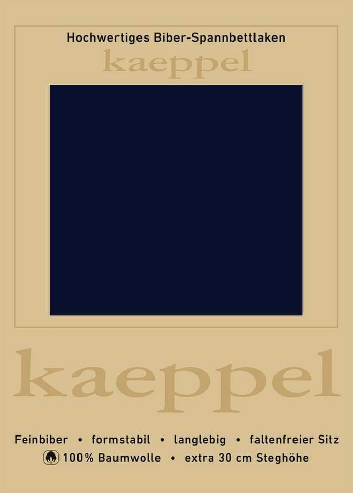 Kaeppel Spannbettlaken Spannbettlaken Biber, Biber, Gummizug: rundum, (1 Stück), 100% Baumwolle, kuschelig weich ideal für Winter von Kaeppel