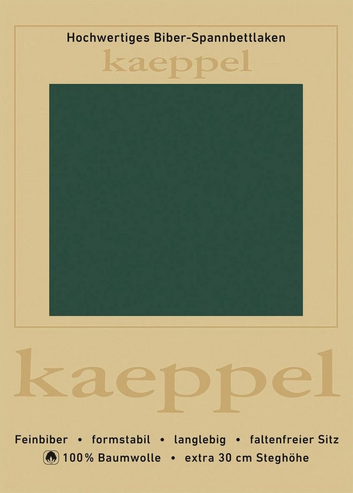 Kaeppel Spannbettlaken Spannbettlaken Biber, Biber, Gummizug: rundum, (1 Stück), 100% Baumwolle, kuschelig weich ideal für Winter von Kaeppel