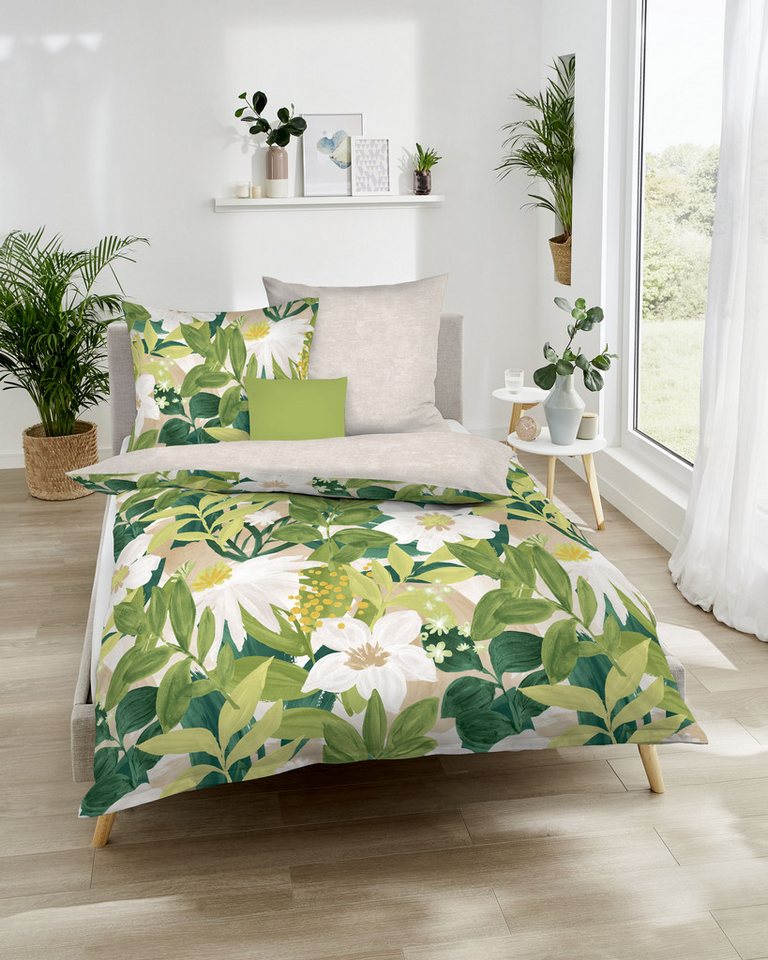 Kaeppel Wendebettwäsche Botanik, Mako-Satin, 2 teilig, Mit Blumen Kaeppel Wendebettwäsche Botanik, Mako-Satin, 2 teilig, Mit Blumen von Kaeppel