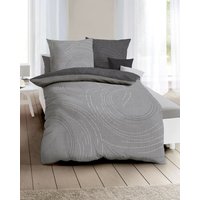 Kaeppel Wendebettwäsche "Jaro in Mako Satin und Biber (Flanell) Qualität, 100% Baumwolle, Bett- und Kopfkissenbezug mit Reißverschluss, Satin mit seidigem Glanz, Winter- und Sommerbettwäsche, ganzjährig einsetzbar", (2 tlg.) von Kaeppel