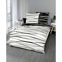 Kaeppel Wendebettwäsche "Motion", (2 tlg.), aus 100% Baumwolle, in Mako-Satin oder Biber Qualität, Winterbettwäsche, Bett- und Kopfkissenbezug mit Reißverschluss, Bettwäsche-Set STANDARD 100 by OEKO-TEX zertifiziert. von Kaeppel