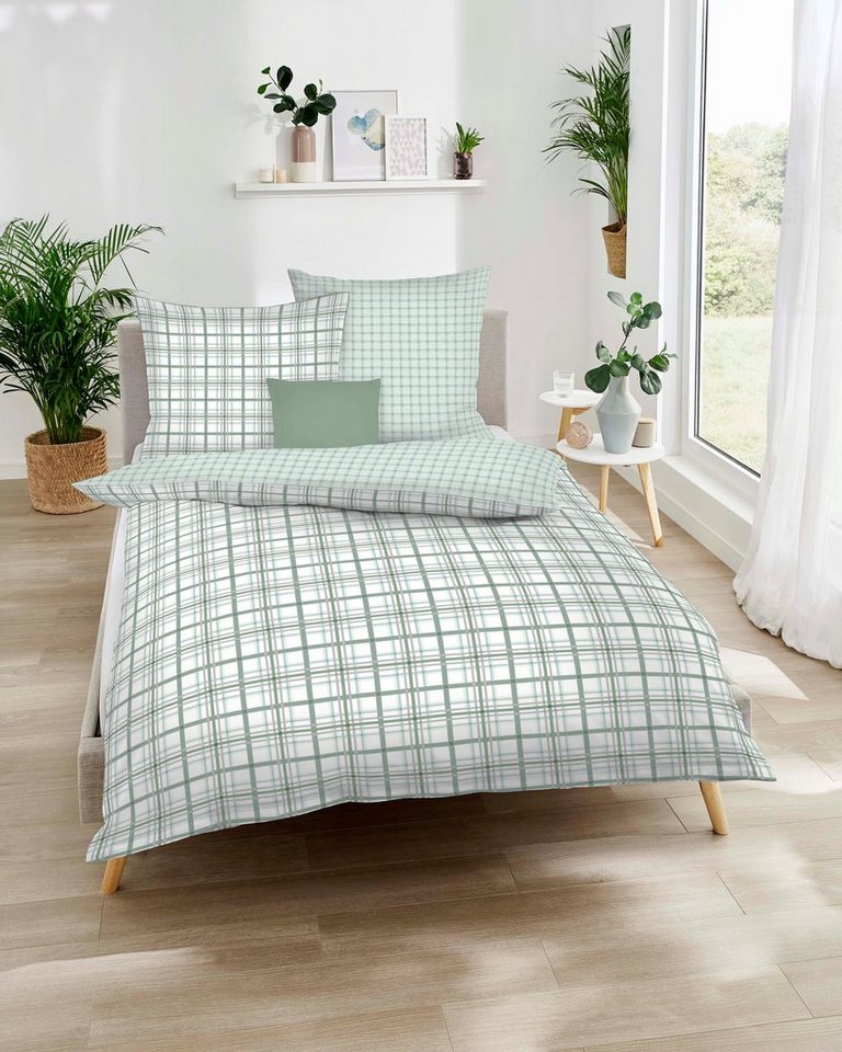 Wendebettwäsche Plaid, Kaeppel, Mako-Satin, 3 teilig, angenehm wärmend von Kaeppel