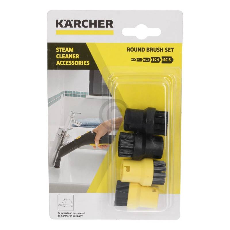 Aufsatzdüsen KÄRCHER 2.863-264.0 Rundbürstenset 4Stk für Dampfreiniger Dampfbügelstation (EA-2.863264.0) von Kärcher