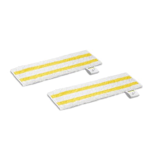 Kärcher Universal Bodentuchset EasyFix, 2 saugstarke Bodentücher aus hochwertiger Feinstfaser, einfaches Fixieren Dank Klettsystem. Original-Zubehör für die Bodendüse EasyFix Dampfreiniger von Kärcher