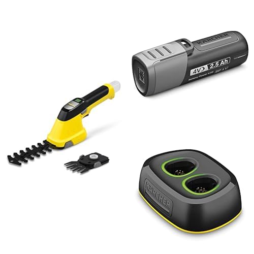 Kärcher Akku-Gras- und Strauchschere GSH 4-4 Plus, 8 cm Grasmesser, 11 cm Strauchmesser, bis zu 600 m pro Akkuladung, mit Kärcher Battery Power 4/25 Lithium-Ionen-Akku und Schnellladegerät Kärcher Akku-Gras- und Strauchschere GSH 4-4 Plus, 8 cm Grasmesser, 11 cm Strauchmesser, bis zu 600 m pro Akkuladung, mit Kärcher Battery Power 4/25 Lithium-Ionen-Akku und Schnellladegerät von Kärcher