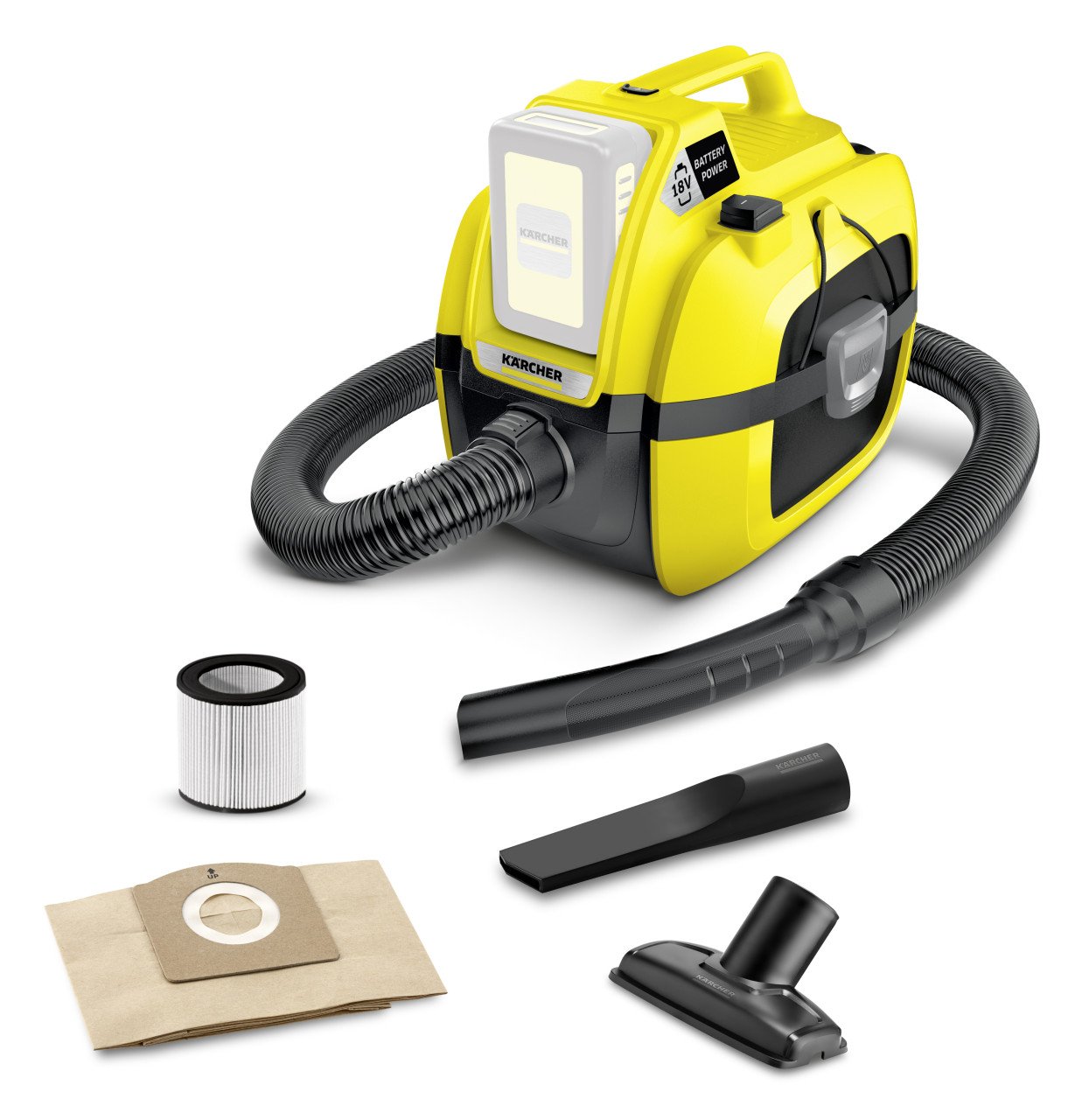 Kärcher Akku-Nass-/Trockensauger WD 1 Compact Battery 18 V kabellos Solo von Kärcher