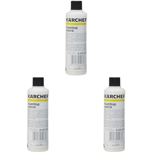 Kärcher FoamStop Neutral, mit dem flüssigen Entschäumungsmittel wird störender Schaum aufgelöst, 125 ml Konzentrat ergeben verdünnt 125 l Flüssigkeit (Packung mit 3) von Kärcher