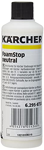 Kärcher FoamStop Neutral, mit dem flüssigen Entschäumungsmittel wird störender Schaum aufgelöst, 125 ml Konzentrat ergeben verdünnt 125 l Flüssigkeit von Kärcher