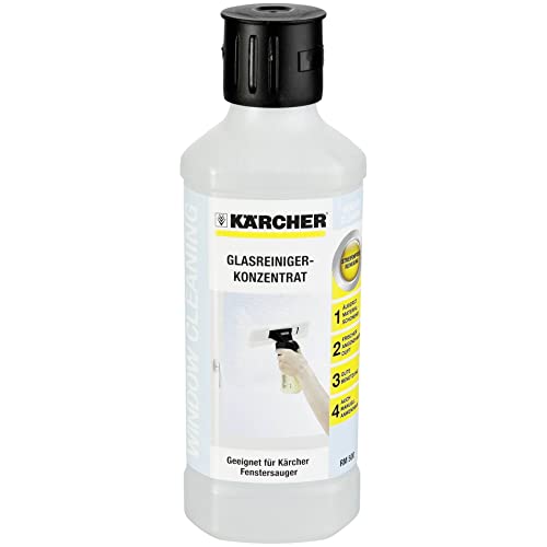 Kärcher Fensterreiniger-Konzentrat RM 500, für eine streifenfreie Reinigung von Fenster Glas, Spiegeln und Duschkabinen, 500ml Konzentrat ergeben verdünnt 4l Reinigungsflüssigkeit von Kärcher