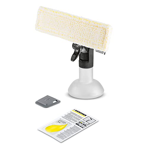 Kärcher Sprühflaschenset Extra inkl. Mikrofaser-Wischbezug mit Klett-Befestigung, breitem und schmalem Einwischer, Grobschmutzkratzer und 20 ml Fensterreiniger-Konzentrat, 1 Stück (1er Pack) Kärcher Sprühflaschenset Extra inkl. Mikrofaser-Wischbezug mit Klett-Befestigung, breitem und schmalem Einwischer, Grobschmutzkratzer und 20 ml Fensterreiniger-Konzentrat, 1 Stück (1er Pack) von Kärcher