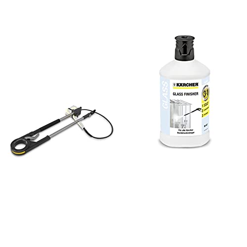 Kärcher TLA 4 Teleskopstrahlrohr (bis zu 5 Metern, kompatibel mit allen Kärcher Hochdruckreinigern K2 bis K7), Schwarz & 6.295-474.0 Glasfinisher (geeignet für Hochdruckreiniger, 1 Liter) von Kärcher
