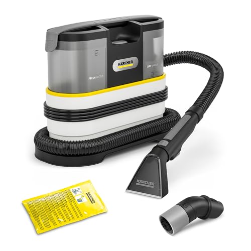 Kärcher Waschsauger SE 2 Spot Care, Aufnahmeleistung: 450 W, Frischwassertank: 1,5 l, Fläche: 2,89 m2, Gewicht: 4,2 kg, Sprühsaugschlauch, Waschpolsterdüse, Fleckendüse und Reiniger RM 519 von Kärcher