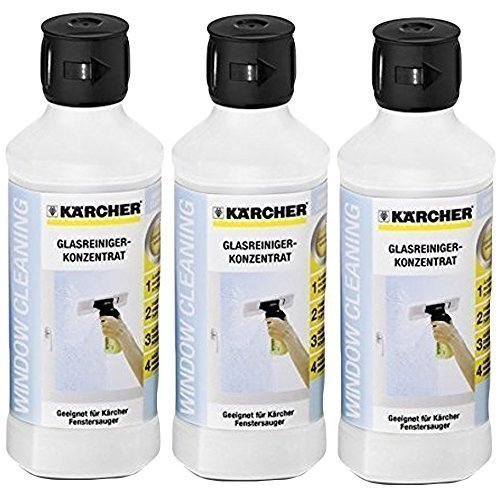 Karcher Fenstersauger Glasreinigung Oberfläche Glanz Konzentrat Lösung (3 Stück), 1 Karcher Fenstersauger Glasreinigung Oberfläche Glanz Konzentrat Lösung (3 Stück), 1 von Karcher