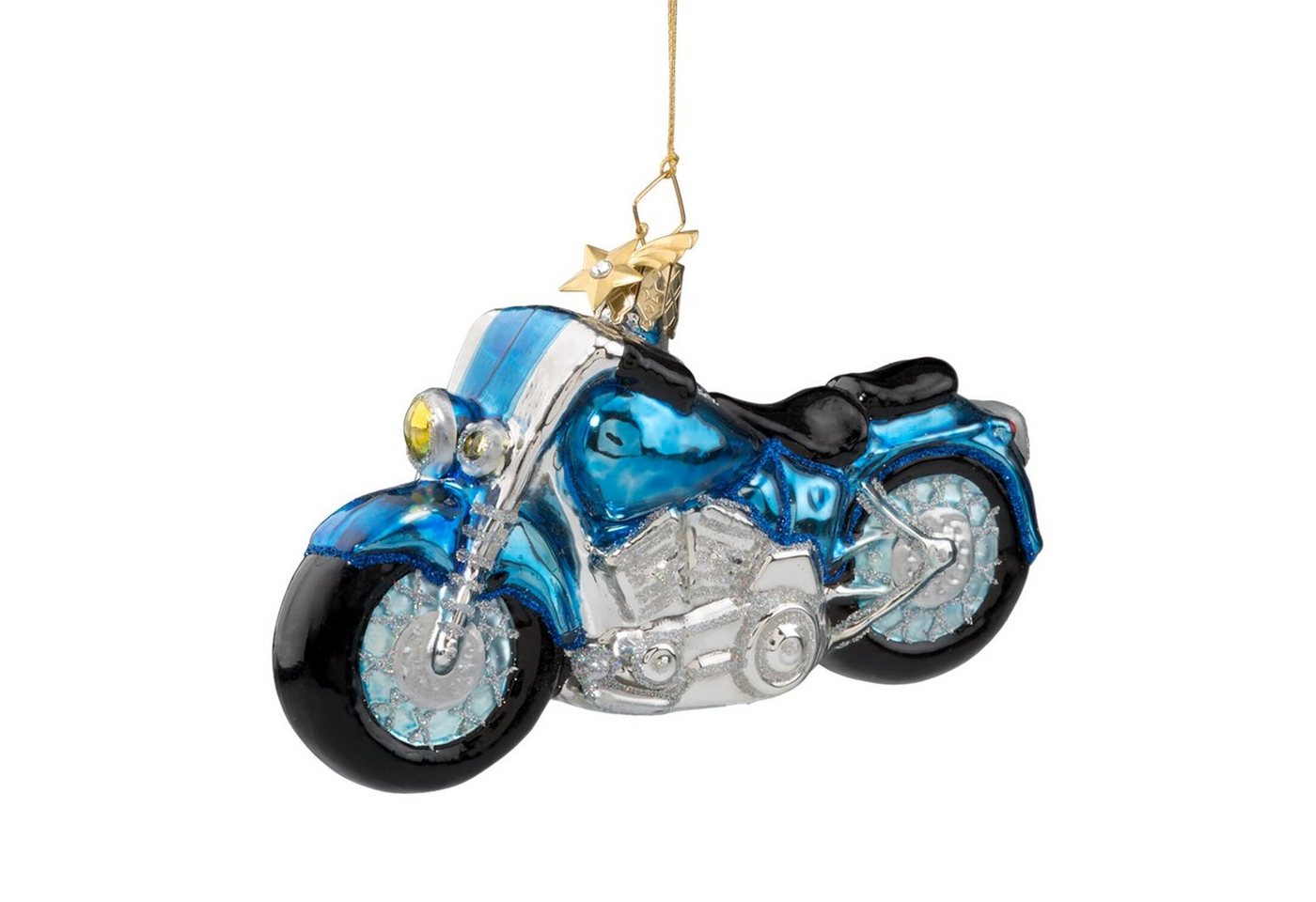 Käthe Wohlfahrt Christbaumschmuck Blaues Motorrad von Käthe Wohlfahrt