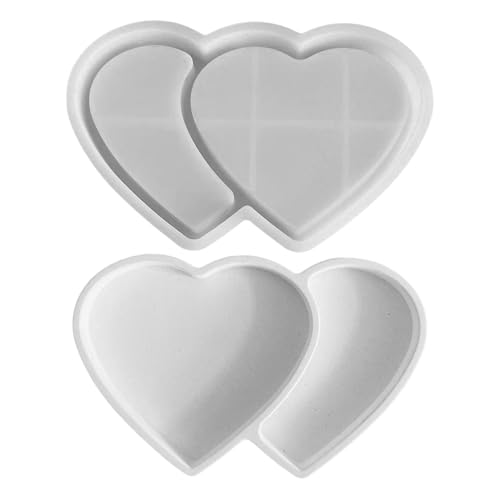 Kaezuy 2er Set Herz Silikonformen Mit Rillen Tablett Für Obst Schmuck Gießformen Tee Handwerk Resin DIY Kunsthandwerk Geschenkideen von Kaezuy