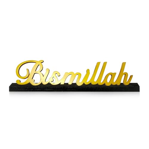 Kaezuy Ramadan Tischschmuck Holz Eid Mubarak Handmade Islamische Geschenke Holz Ornament Für Ramadan Home Decor Eid Al-Fitr Festtagsdekoration (B) von Kaezuy